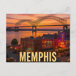 Memphis Tennessee Riverfront Brug Reis Cadeau Briefkaart