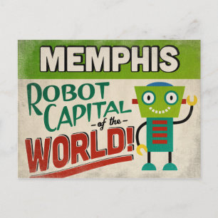 Memphis Tennessee Robot - Funny  Briefkaart