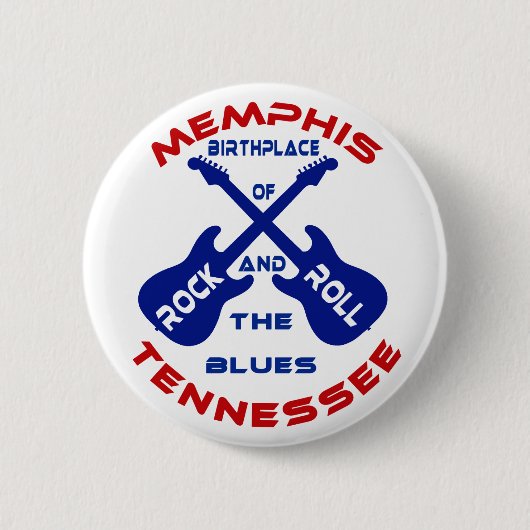 Memphis, Tennessee Ronde Button 5,7 Cm (Voorkant)