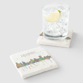 MEMPHIS, TENNESSEE SKYLINE - Onderzetter met steen (Zijkant)