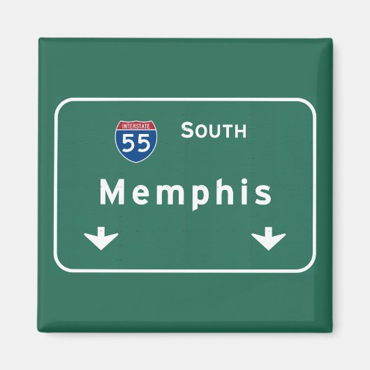 Memphis Tennessee tn Interstate Highway Freeway : Magneet (Voorkant)
