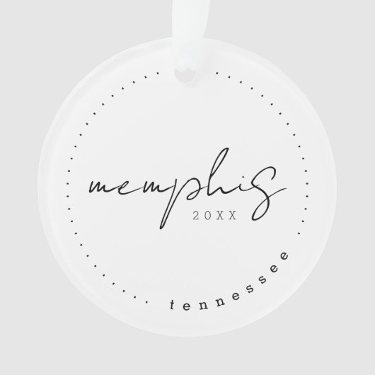 Memphis Tennessee Travel États-Unis Simple Orn (devant)