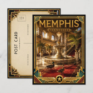 Memphis Tennessee Vintage Art Deco Gouden Tijdperk Briefkaart