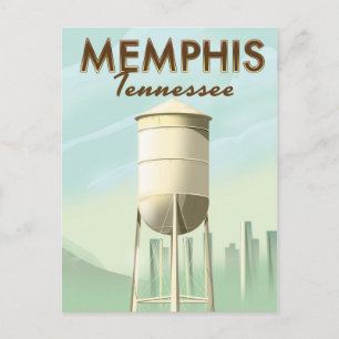 Memphis Tennessee vintage reisposter Briefkaart