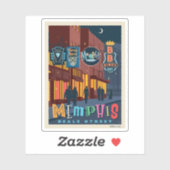 Memphis, TN | Beale Street Neon Sticker (Vel)