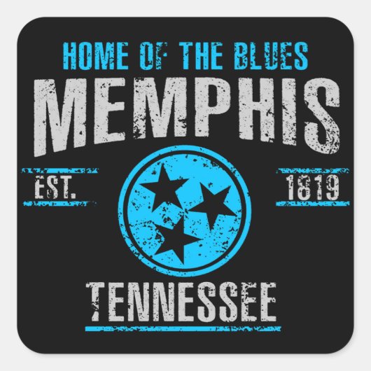Memphis Vierkante Sticker (Voorkant)