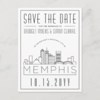 Memphis Wedding | Gestileerde skyline De datum ops