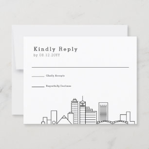 Memphis Wedding Gestileerde Skyline RSVP