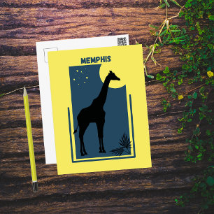 Memphis Zoo Tennessee  Giraffe Briefkaart