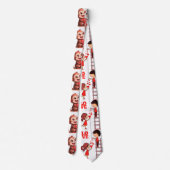 Men Designer Ties Monkey Red Hearts Stropdas (Achterkant)