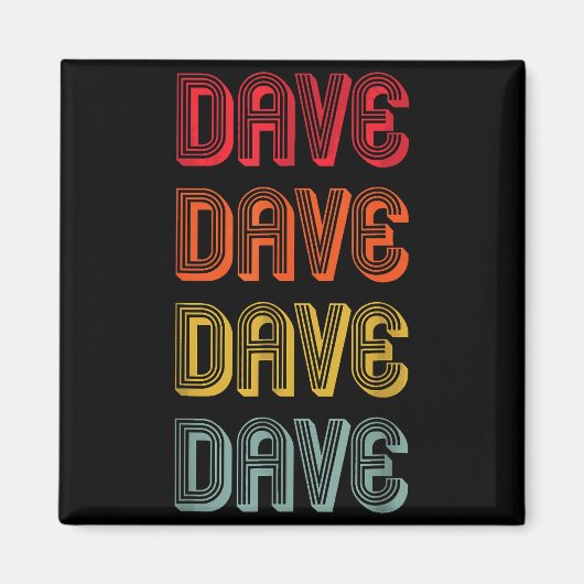 Men Name Dad Boy Husband Christmas Dave Gift Name Magneet (Voorkant)