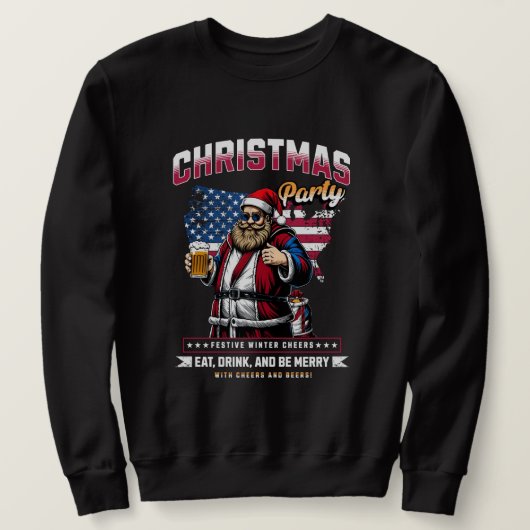 Men’s Christmas Santa Sweatshirt | Holiday Fun (Design devant)