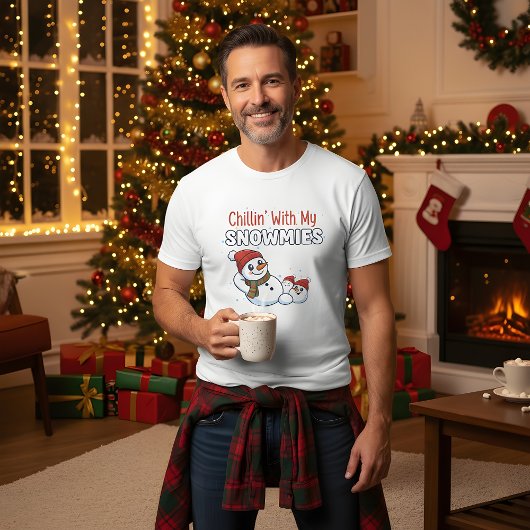 Men’s Christmas T-Shirt | Snowman Holiday Design
