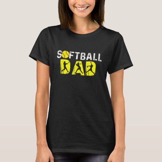 Men s Softball Dad Dad T-shirt (Voorkant)