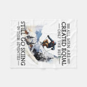 Men Still Go Skiing 70 Winter Srts Lover Skier Fleece Deken (Voorkant (Horizontaal))