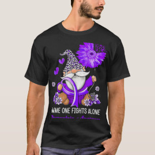 Men vecht alleen lint fibromyalgie bewustzijn t-shirt