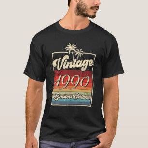Men Women Vintage 1990 Retro 32 Year Old Gift 32Nd T-shirt