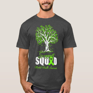 Men Womens Mental Health Awareness Tree Ribbon T-shirt