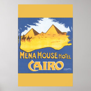 Mena House Hotel Cairo Vintage Poster
