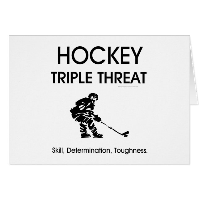 Menace SUPÉRIEURE de triple d'hockey (Devant horizontal)
