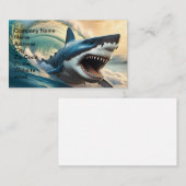 Menacer le Carte de visite requin (Devant / Derrière)