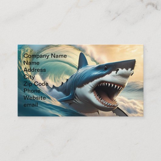 Menacer le Carte de visite requin (Devant)