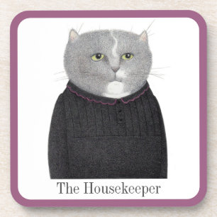 MÉNAGE CAT Dessous de verre en plastique dur + tex
