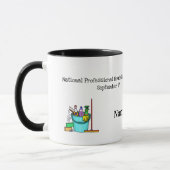 Ménagère drôle avec fournitures de nettoyage Mug (Gauche)