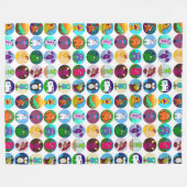 Menagerie Blanket Fleece Deken (Voorkant (Horizontaal))