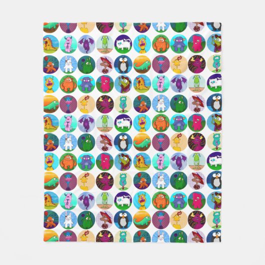 Menagerie Blanket, medium Fleece Deken (Voorkant)