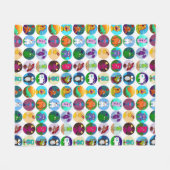 Menagerie Blanket, medium Fleece Deken (Voorkant (Horizontaal))