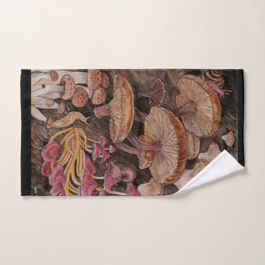 Ménagerie de champignons (Serviette à main)