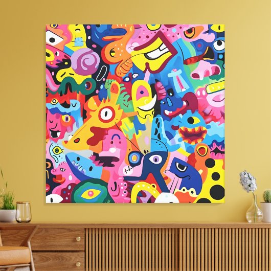 Menagerie Melody Canvas Afdruk (Insitu (Woonkamer))