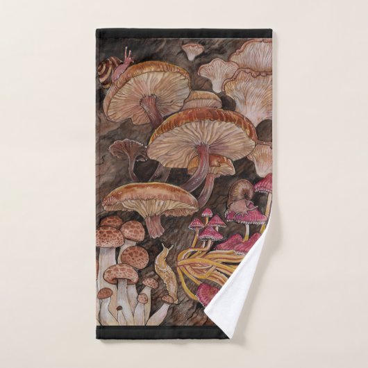 Menagerie van paddenstoelen handdoek (Handdoek)
