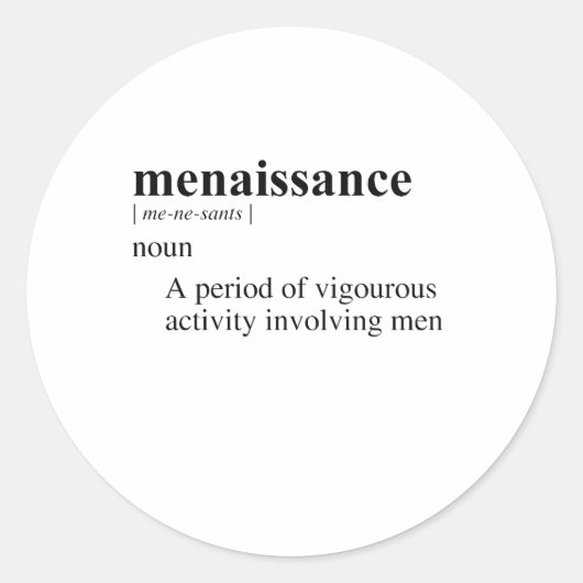 MENAISSANCE RONDE STICKER (Voorkant)