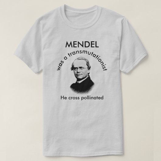Mendel Crossed Pollinated T-shirt (Design voorkant)