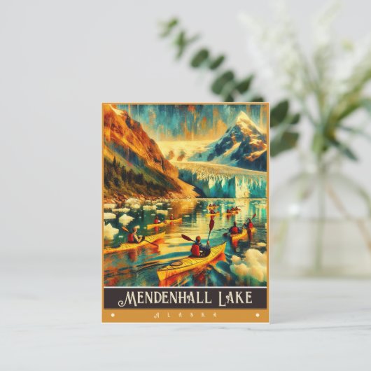 Mendenhall Lake, Alaska | schilderij Briefkaart (Staand voorkant)