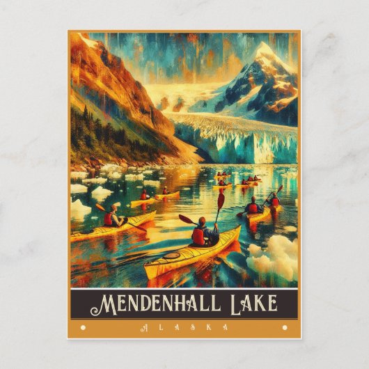 Mendenhall Lake, Alaska | schilderij Briefkaart (Voorkant)