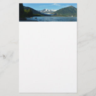 Mendenhall Lake in het landschap van Juneau Alaska Briefpapier