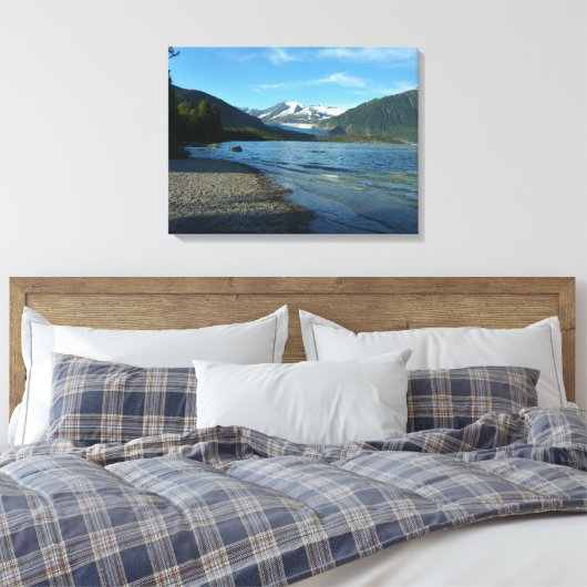 Mendenhall Lake in het landschap van Juneau Alaska Canvas Afdruk (Insitu (Slaapkamer))