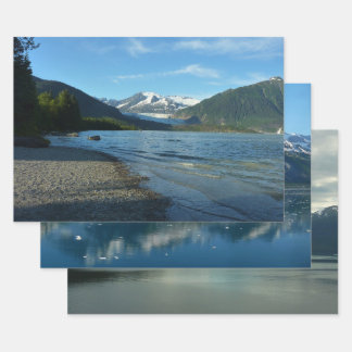 Mendenhall Lake in het landschap van Juneau Alaska Inpakpapier Vel