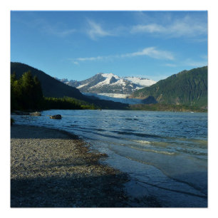 Mendenhall Lake in het landschap van Juneau Alaska Perfect Poster