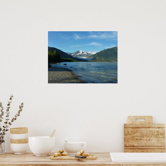 Mendenhall Lake in het landschap van Juneau Alaska Poster (Keuken)
