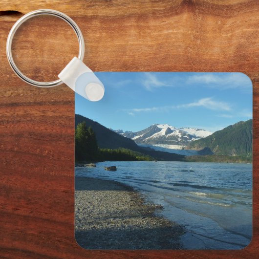 Mendenhall Lake in het landschap van Juneau Alaska Sleutelhanger (Voorkant)