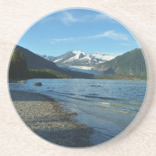 Mendenhall Lake in het landschap van Juneau Alaska Zandsteen Onderzetter