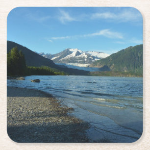 Mendenhall Lake in Juneau Alaska Landschap Vierkante Kartonnen Onderzetter