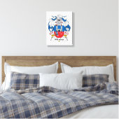Mendes Family Crest Canvas Afdruk (Insitu (Slaapkamer))