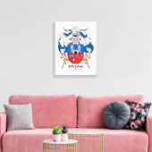 Mendes Family Crest Canvas Afdruk (Insitu (Woonkamer))