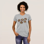 Mendiants Franse chocolade Chocolatier Chocoholic T-shirt (Voorkant volledig)