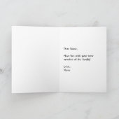 Mendier Chat Avec Carte De Voeux (Intérieur)